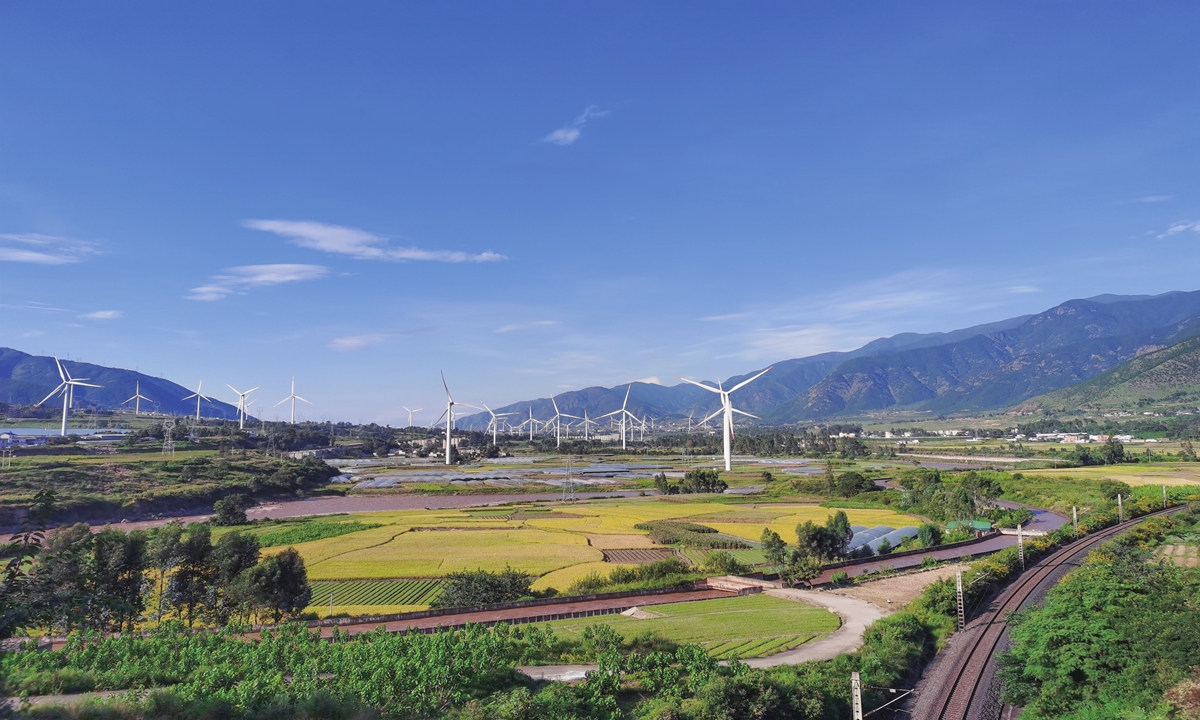 Wind turbines at Dechang county, Liangshan Yi Autonomous Prefecture in Southwest China's Sichuan Province Photo: IC