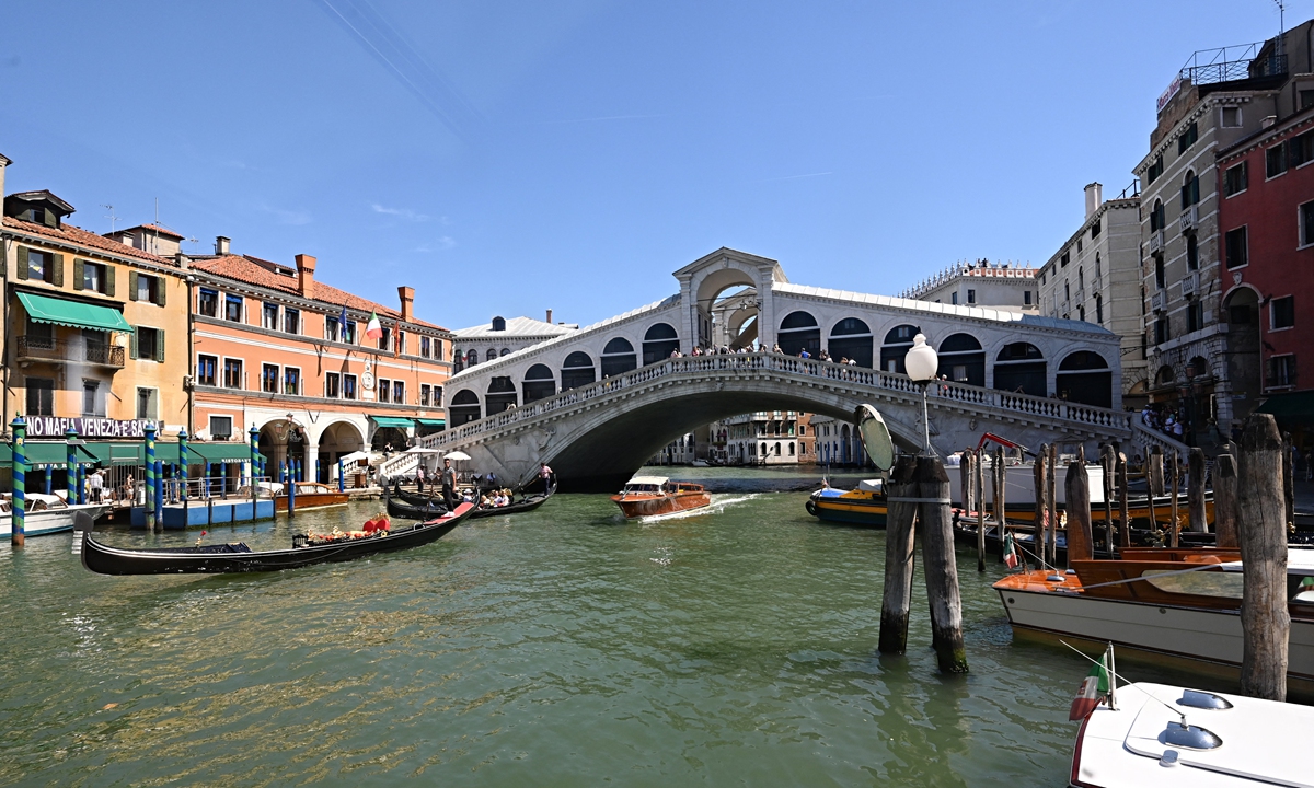 The Rialto bridge in Venice on July 10 Photo: AFP