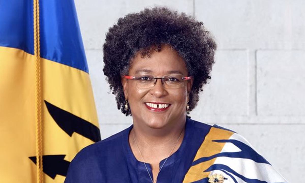 Barbados PM Minister Mia Mottley Photo: Chinese Ambassador to Barbados' twitter