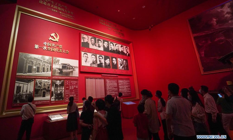 People visit the Museum of the Communist Party of China (CPC) in Beijing, capital of China, July 15, 2021.Photo:Xinhua