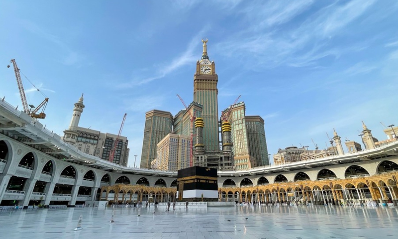 The wide view of the Grand Mosque in Mecca, Saudi Arabia on July 17, 2021.(Photo: Xinhua)