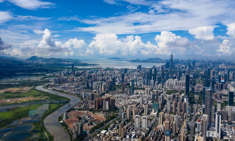 Aerial photo taken on Sept. 11, 2020 shows the city view of Shenzhen, in south China's Guangdong Province. Photo:Xinhua