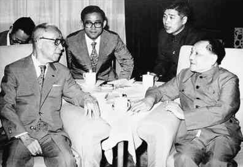 Deng meets Matsushita during the latter's first visit to China.