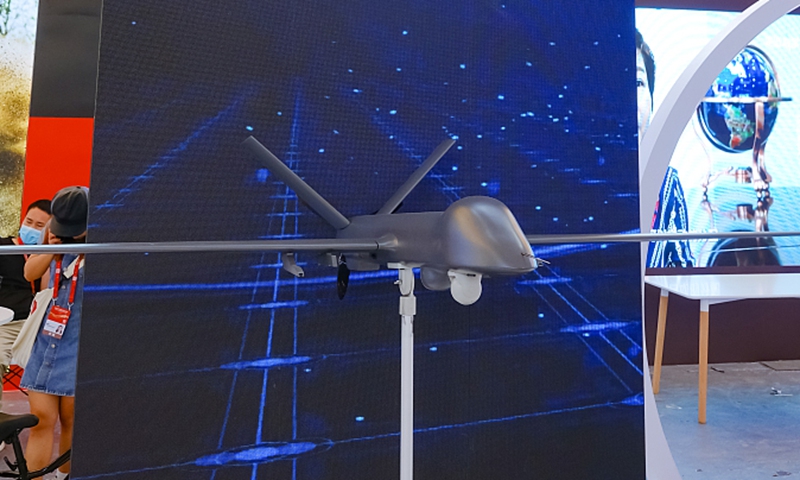 Rainbow UAV is on display during the China Brand Day event on May 9, 2021 in Shanghai. Photo: CFP