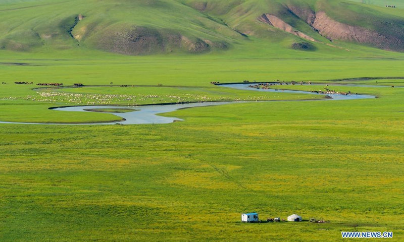 Photo taken on July 21, 2021 shows the Morigele River in Hulun Buir, north China's Inner Mongolia Autonomous Region.Photo:Xinhua