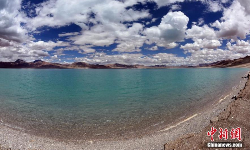 China's second Tibetan Plateau scientific expedition team works at Jieze Caka, a lake at the altitude of 4, 500 meters in the Ali Prefecture, southwest China's Tibet Autonomous Region, July 21, 2021.Photo:China News Service