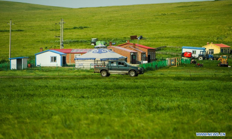 Photo taken on July 22, 2021 shows a summer landscape of the Chenbarhu Banner Grassland in Hulun Buir, north China's Inner Mongolia Autonomous Region.Photo:Xinhua