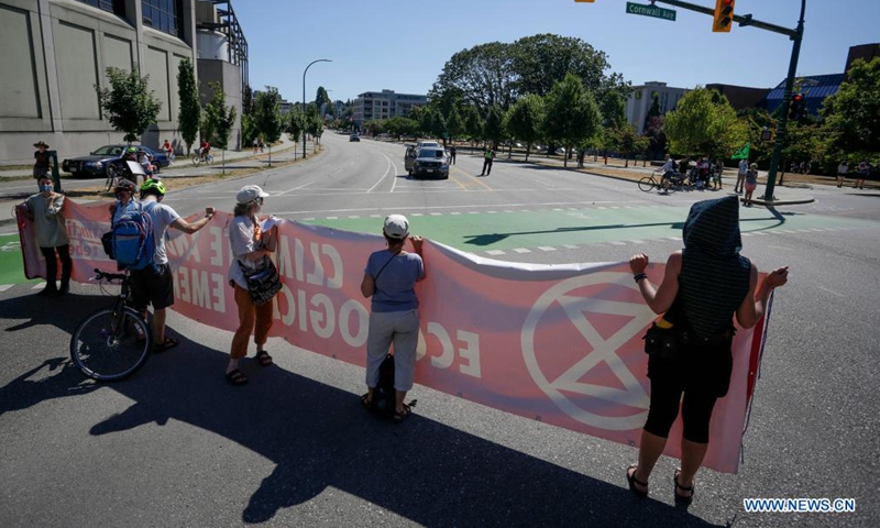 Protesters rally against ecological destruction in Vancouver, Canada ...