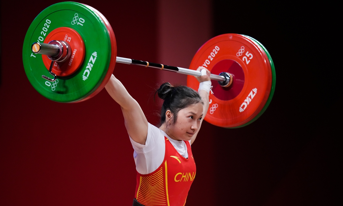 Liao Qiuyun competes on Monday in Tokyo. Photo: VCG 