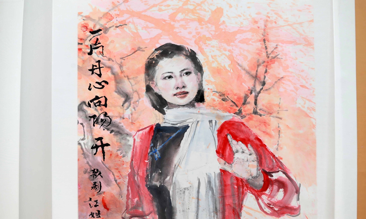 A special exhibition of paintings is opening to the public for free at a gallery in downtown Shanghai. To celebrate the centenary of the founding of the CPC, the artists applied traditional Chinese ink painting to showcase the moments of the revolutionary predecessors. Photo: IC