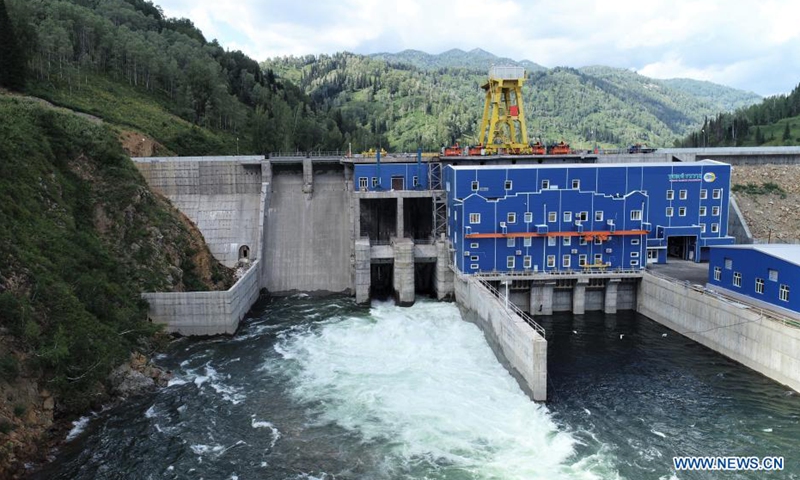 Photo taken on July 28, 2021 shows a view of the China-built Turgusun hydropower station on the Turgusun River near the city of Altai, Kazakhstan.Photo:Xinhua