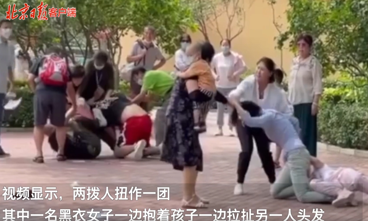 Animals in a zoo in Beijing have amused the public on Sunday for following suit and fight with each other after witnessing tourists' fight, which is believed to be their first time to see humans fighting. Photo: Beijing Daily