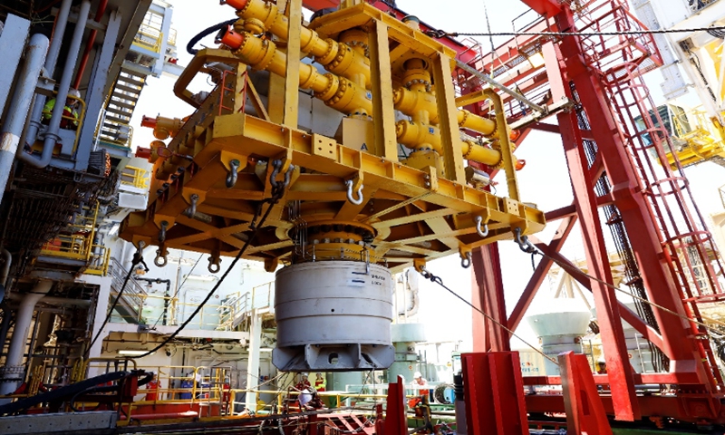 China's first set of subsea capping stack Photo: courtesy of CNOOC 