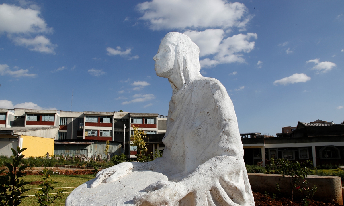 A statue at Addis Ababa University in Addis Ababa, Ethiopia on December 11, 2019  Photo: AFP
