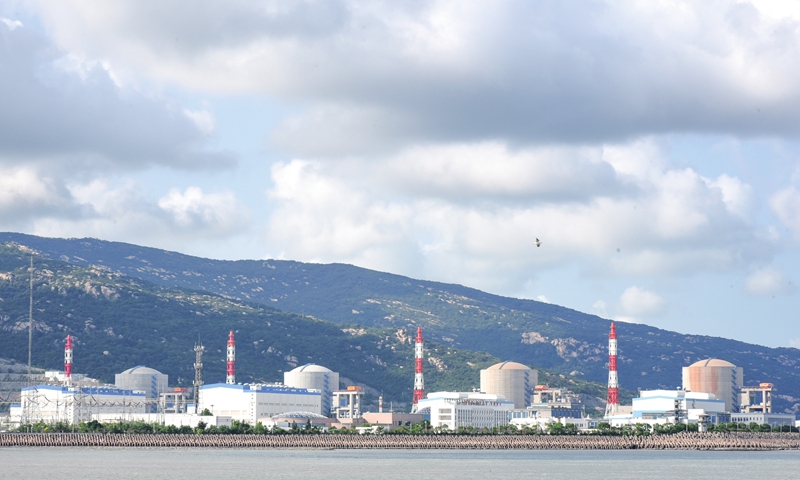 The Tianwan nuclear power plant is seen on Tuesday in Lianyungang, East China's Jiangsu Province. In the first seven months of the year, power generation by the country's major industrial firms grew 13.2 percent year-on-year,  official data showed Monday. In July alone, power generation rose 9.6 percent, while nuclear power generation jumped 14.4 percent. Photo: cnsphoto