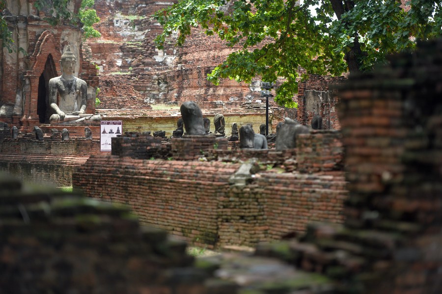 Photo taken on Aug. 17, 2021, shows the historic city of Ayutthaya in Ayutthaya, Thailand.(Photo: Xinhua)