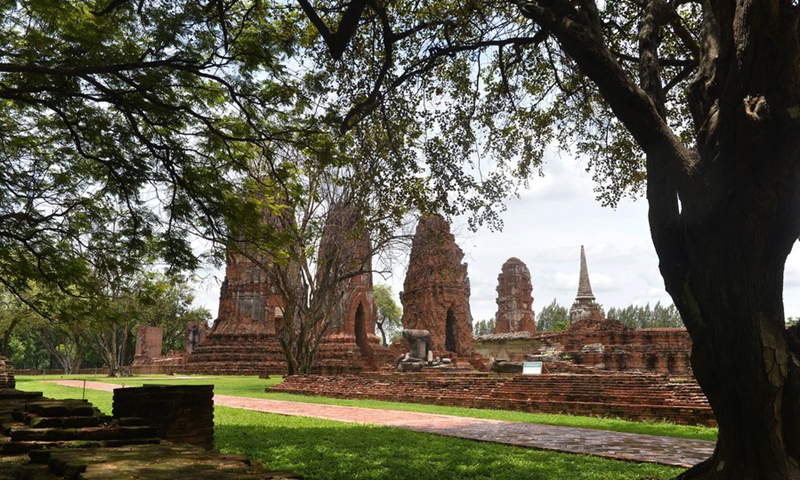 Photo taken on Aug. 17, 2021 shows the historic city of Ayutthaya in Ayutthaya, Thailand.(Photo: Xinhua)