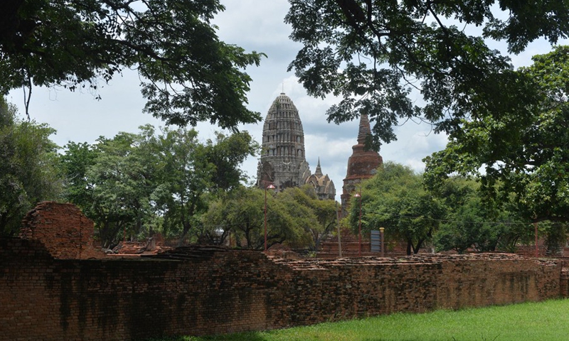 Photo taken on Aug. 17, 2021 shows the historic city of Ayutthaya in Ayutthaya, Thailand.(Photo: Xinhua)