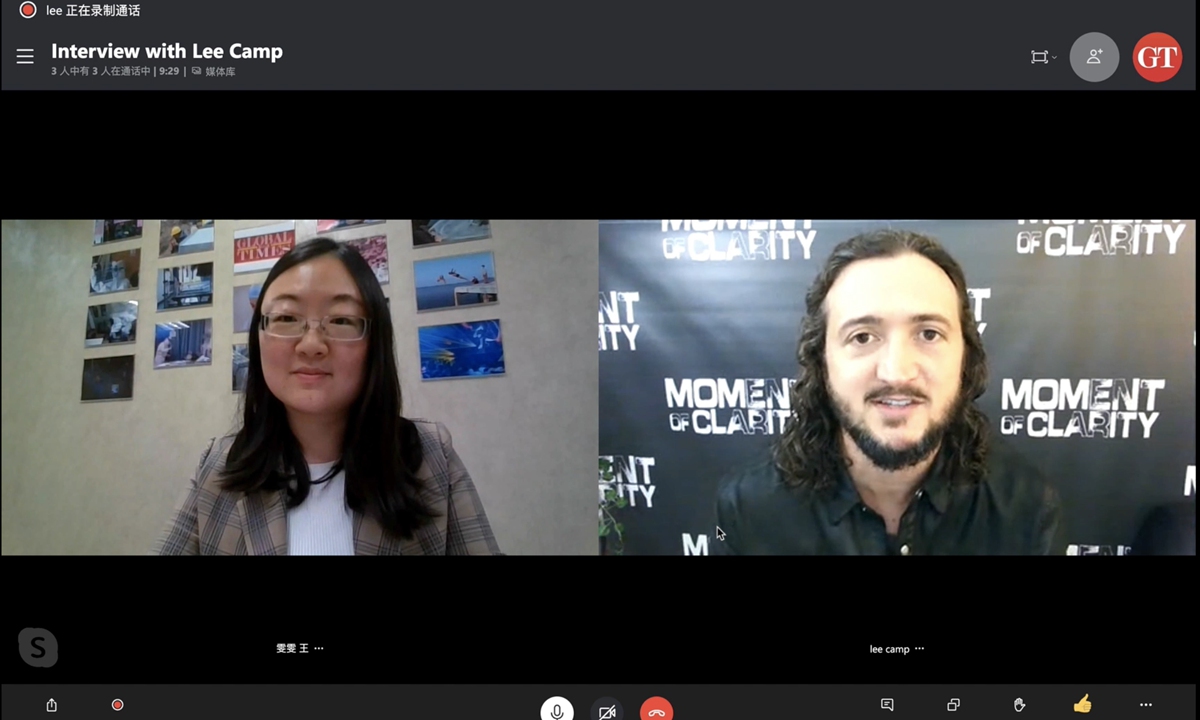 GT's Wang Wenwen interviews Lee Camp.