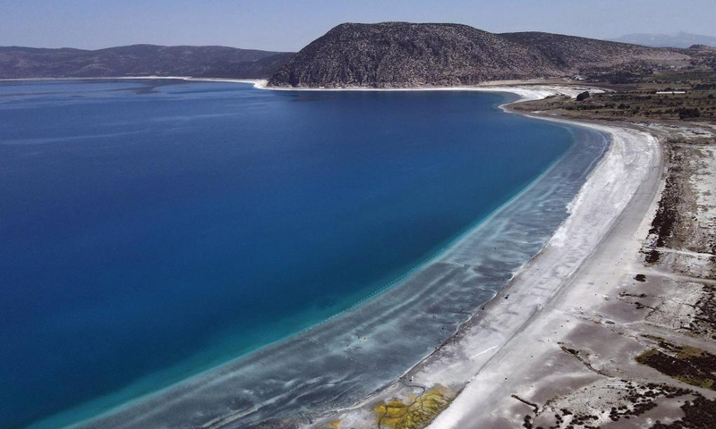Photo taken on Aug. 21, 2021 shows a view of Salda Lake in Burdur province, Turkey. Photo: Xinhua