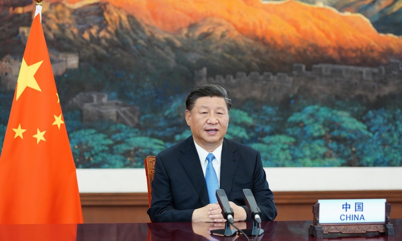 President Xi Jinping gives an important speech to the General Debate of the 75th Session of the UN General Assembly, September 22, 2020

