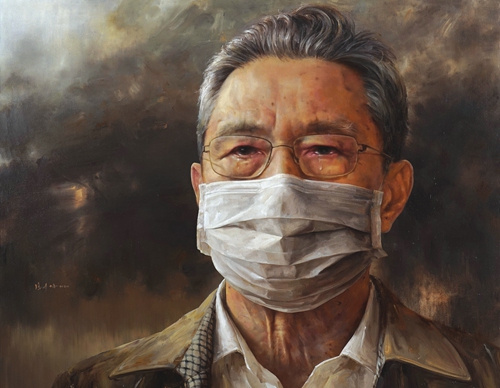 The portrait of Chinese top epidemiologist Zhong Nanshan 
Photo: Courtesy of NAMOC