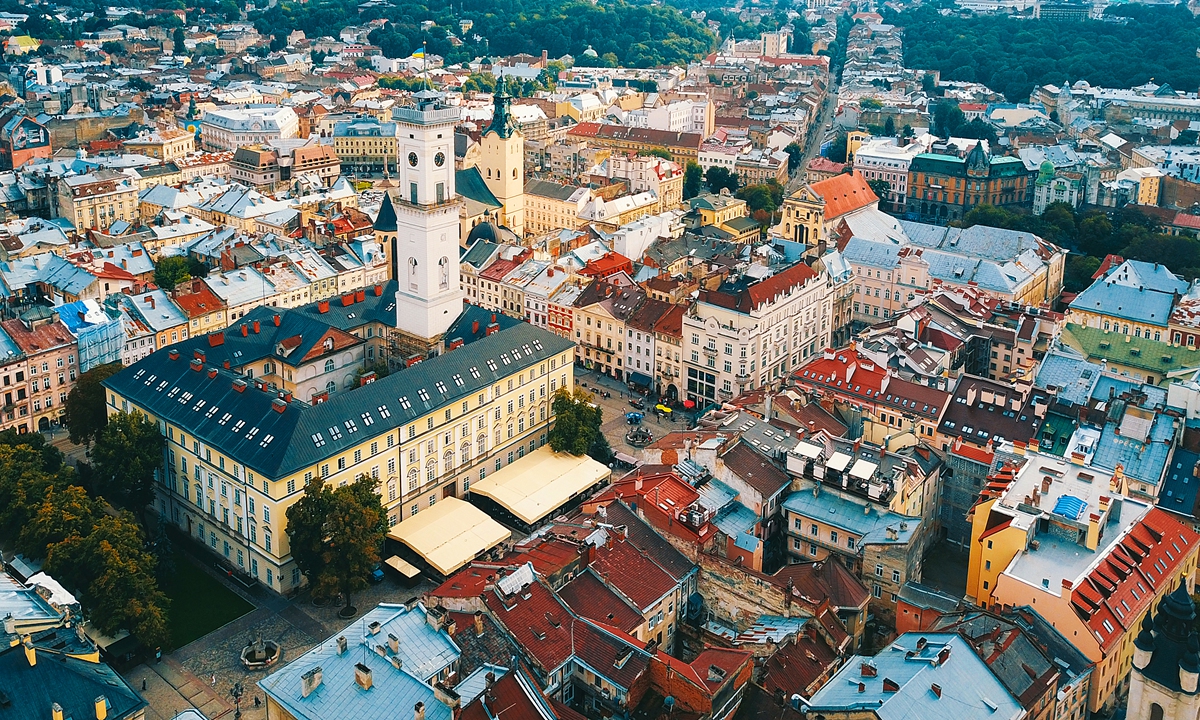 A bird view of Lviv Photo: VCG
