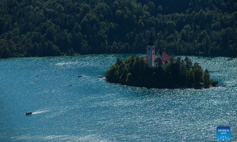 Photo taken on Sept. 1, 2021 shows a view of the Lake Bled. Bled lake is one of the most attractive tourist destinations in Slovenia.Photo:Xinhua