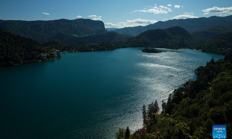 Photo taken on Sept. 1, 2021 shows a view of the Lake Bled. Bled lake is one of the most attractive tourist destinations in Slovenia.Photo:Xinhua