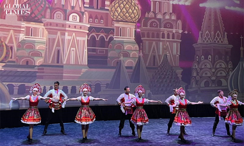 Performance of traditional Russian dances at the opening ceremony. Photo: Lin Xiaoyi/GT