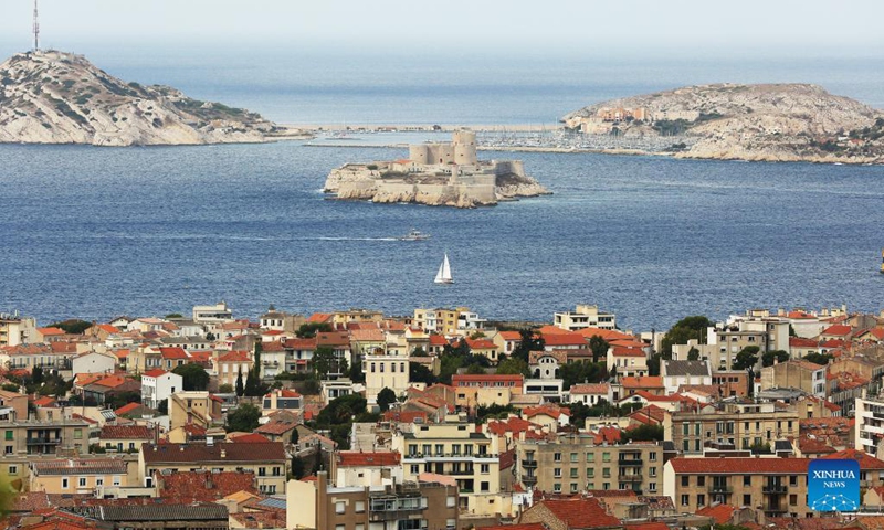 The If Island is seen from the Notre Dame de la Garde Basilica in Marseille, France, Sept. 3, 2021.(Photo: Xinhua)