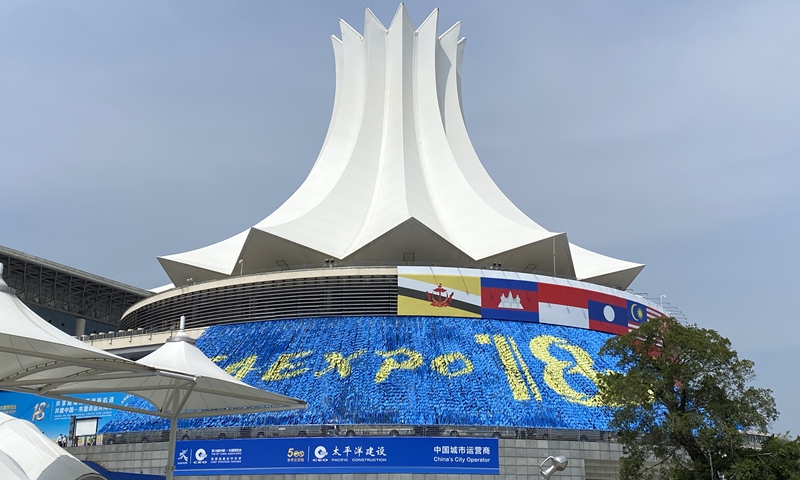 Merchants from countries including ASEAN members and those along the Belt and Road Initiative sold local products at the 18th China-ASEAN Expo held in Nanning, South China's Guangxi Zhuang Autonomous Region on Friday. Photo:Zhang Dan/GT