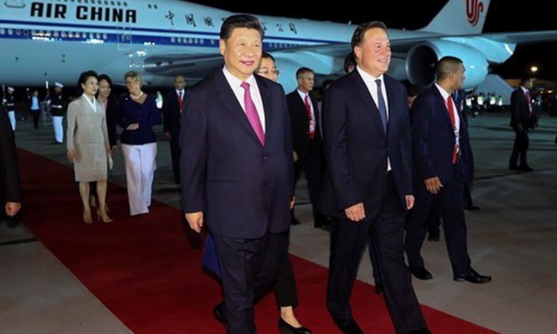 President Xi Jinping arrives in Panama City on December 2, 2018 local time for a state visit to the Republic of Panama