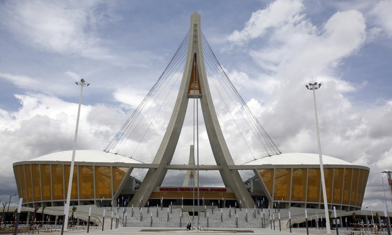 Photo taken on Sept. 12, 2021 shows the China-funded Morodok Techo National Stadium in Phnom Penh, Cambodia. (Photo: Xinhua)