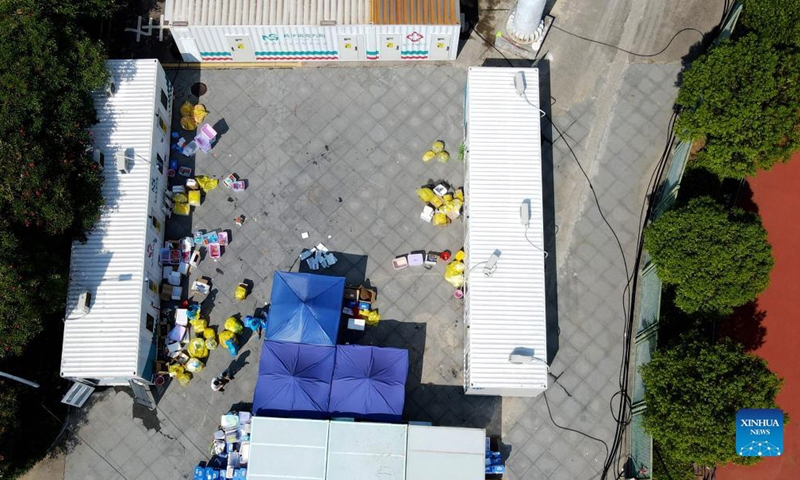 Photo taken on Sept. 14, 2021 shows a nucleic acid testing site with three PCR (polymerase chain reaction) labs in Xianyou County, southeast China's Fujian Province. Three PCR labs have been built in the county to boost nucleic acid detection capacity. Photo:Xinhua