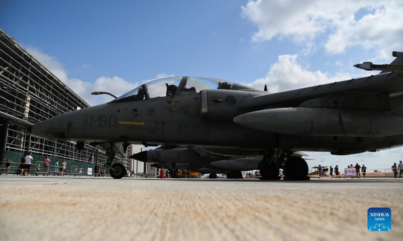 People visit the Malta International Airshow at Malta International Airport in Luqa, Malta, on Sept. 26, 2021 Aviation enthusiasts were in for a treat over the weekend as the Malta International Airshow got underway with some 50 aircraft from around the globe, some of which graced the skies with shows of aerobatics.(Photo: Xinhua)