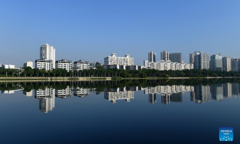 Photo taken on Sep 29, 2021 shows a view of Nanhu Lake in Nanning, south China's Guangxi Zhuang Autonomous Region.Photo:Xinhua