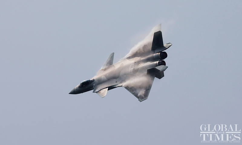 J-20 jets, China's most advanced stealth fighter jets powered by domestic engines, made their debut at the opening ceremony of the China Airshow 2021 in the host city Zhuhai, South China's Guangdong Province on Tuesday.Photo: Cui Meng/GT