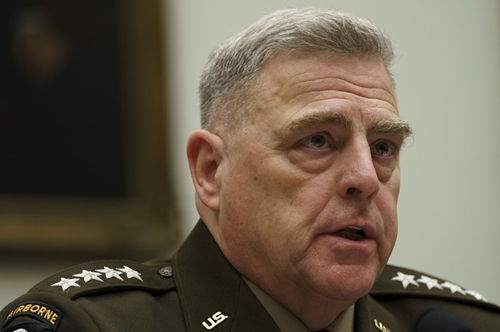 Chairman of the Joint Chiefs of Staff General Mark Milley testifies before the House Armed Services Committee during a hearing on the Fiscal Year 2021 National Defense Authorization Budget Request from the Department of Defense on Capitol Hill in Washington D.C., the United States, on Feb. 26, 2020. Photo:Xinhua