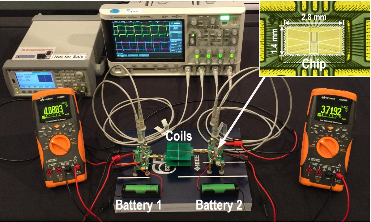 Bidirectional reconfigurable wireless power transceiver system demonstrated by Lu's research group Photo: Courtesy of  Lu Yan
