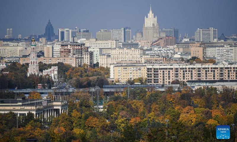 Photo taken on Oct. 4, 2021 shows a view in Moscow, Russia. (Xinhua/Evgeny Sinitsyn)