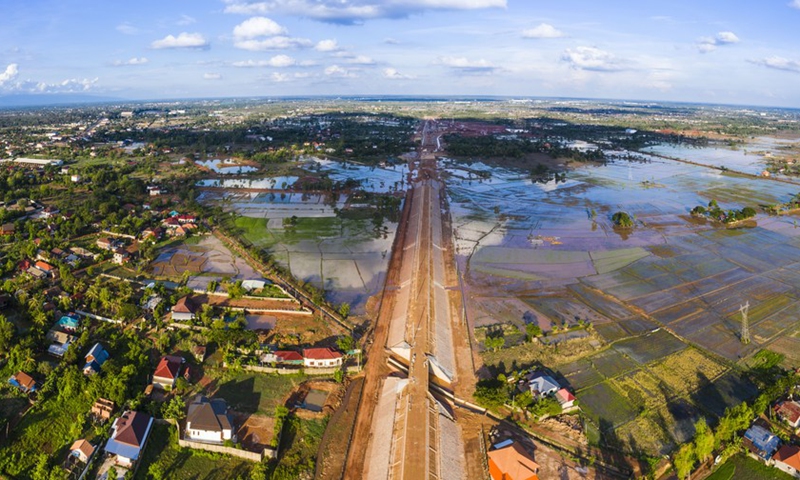 Photo taken on May 31, 2020 shows the construction site of the China-Laos Railway in northern Laos.(Photo: Xinhua)