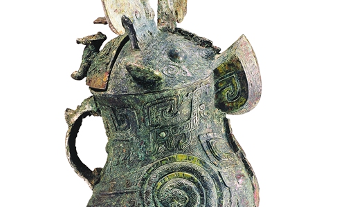 An owl-shaped wine vessel unearthed from the tomb of Fu Hao at Anyang, Henan Province. Fu Hao was a royal concubine of the Shang Dynasty.