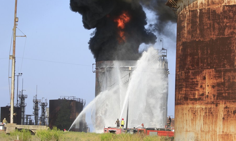 Huge fire breaks out at oil facility in southern Lebanon - Global Times