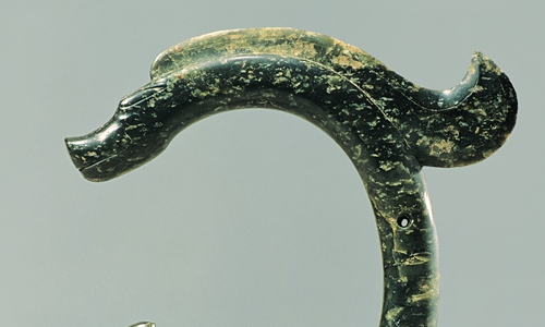 A coiled jade dragon ornament unearthed from North China's Inner Mongolia Autonomous Region Photos: Courtesy of China Intercontinental Press