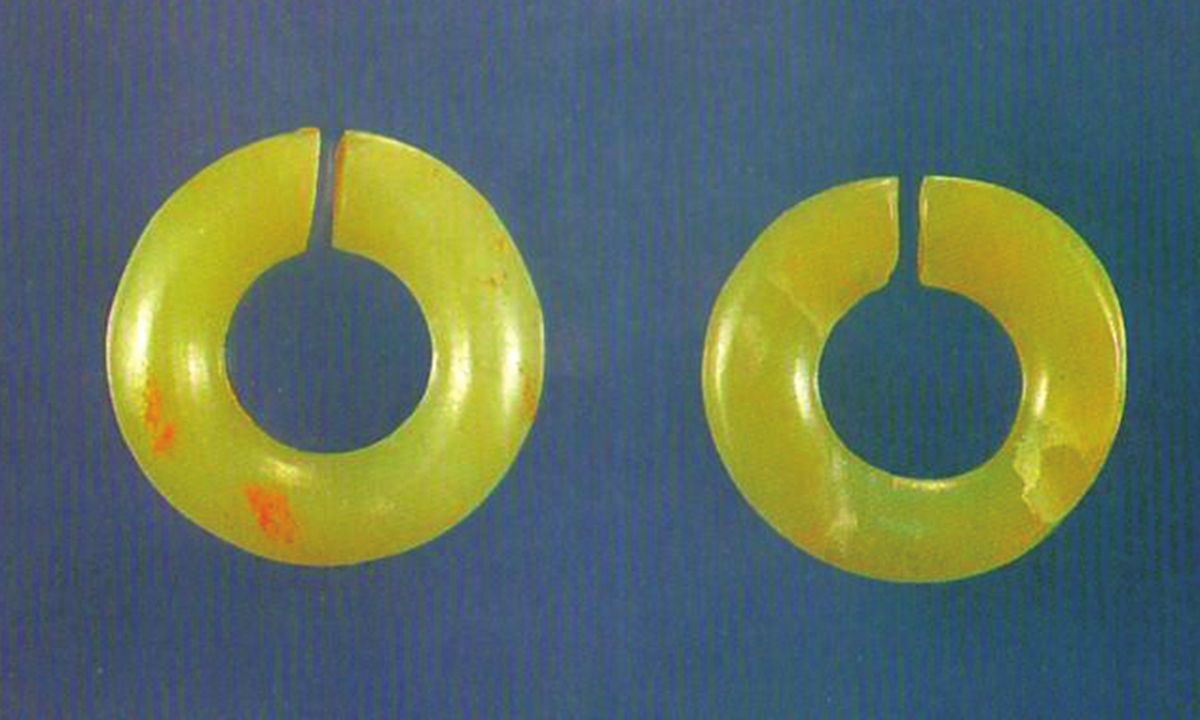 Jade rings unearthed from North China's Inner Mongolia Autonomous Region Photos: Courtesy of China Intercontinental Press