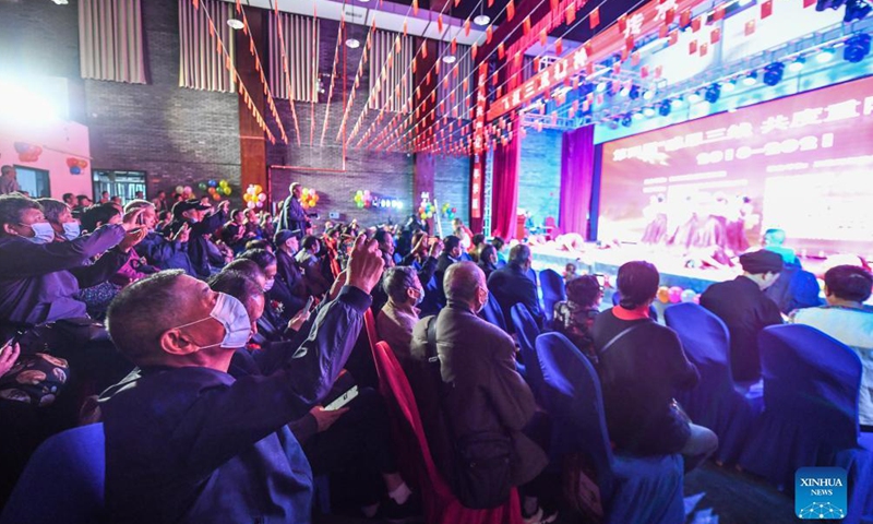 Elders watch a performance at a museum in Zhongshan District of Liupanshui, southwest China's Guizhou Province, Oct. 14, 2021.Photo:Xinhua