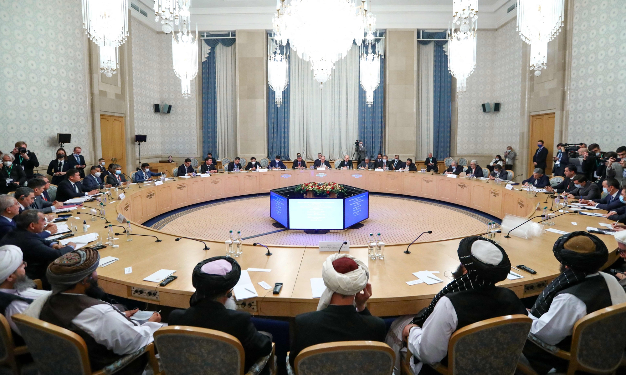 An international conference on Afghanistan with Taliban representatives is held in Moscow on October 20, 2021. The meeting will be beneficial for the development of the region. Photo: AFP