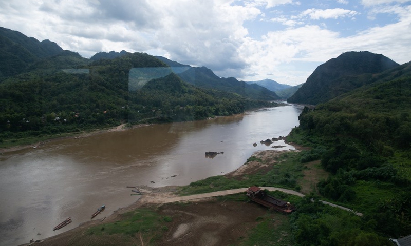 Photo taken on Oct. 20, 2021 from the first dynamic testing train travelling from Lao capital Vientiane to Laos-China border town of Boten shows the view of northern Laos.(Photo: Xinhua)