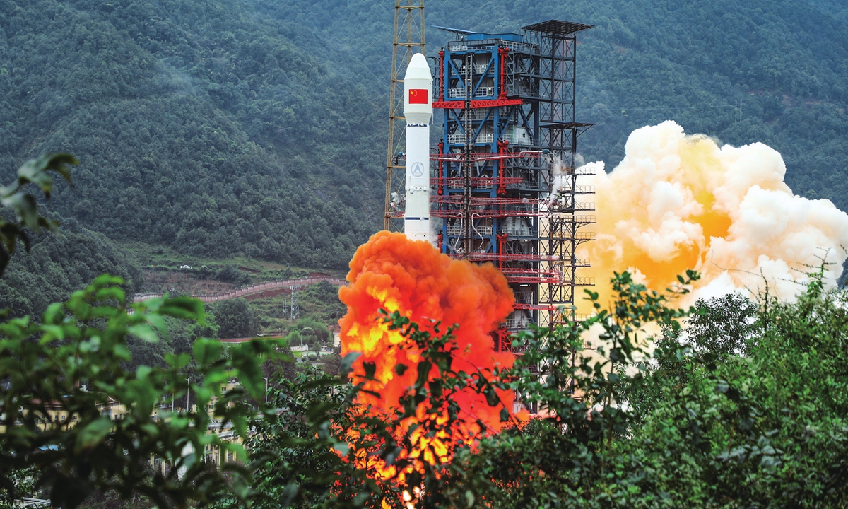 China successfully launches the Shijian-21 satellite into preset orbit via a Long March-3B carrier rocket from the Xichang Satellite Launch Center in Southwest China’s Sichuan Province on the morning of October 24, 2021. Photo: VCG